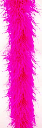 Ostrich feather boa 4 ply - #18 SHOCKING PINK